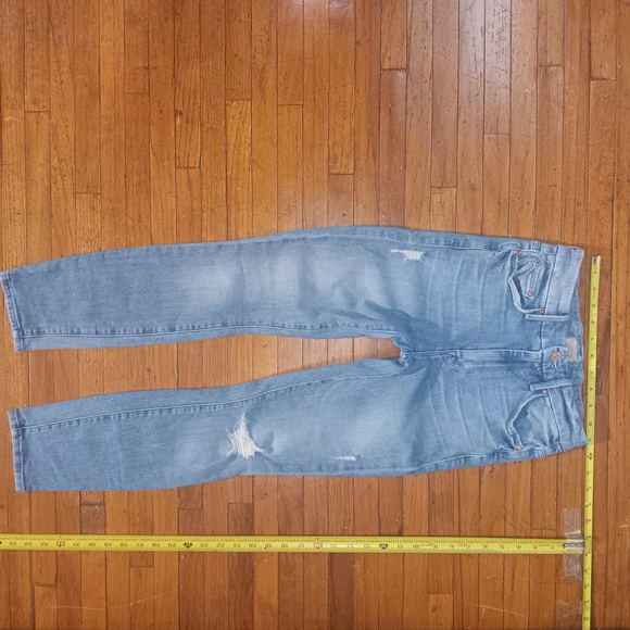 MOTHER Light Blue Straight Leg Jeans - Picture 2 of 7